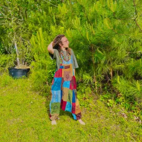 Patchwork Harem Cotton Jumspuits