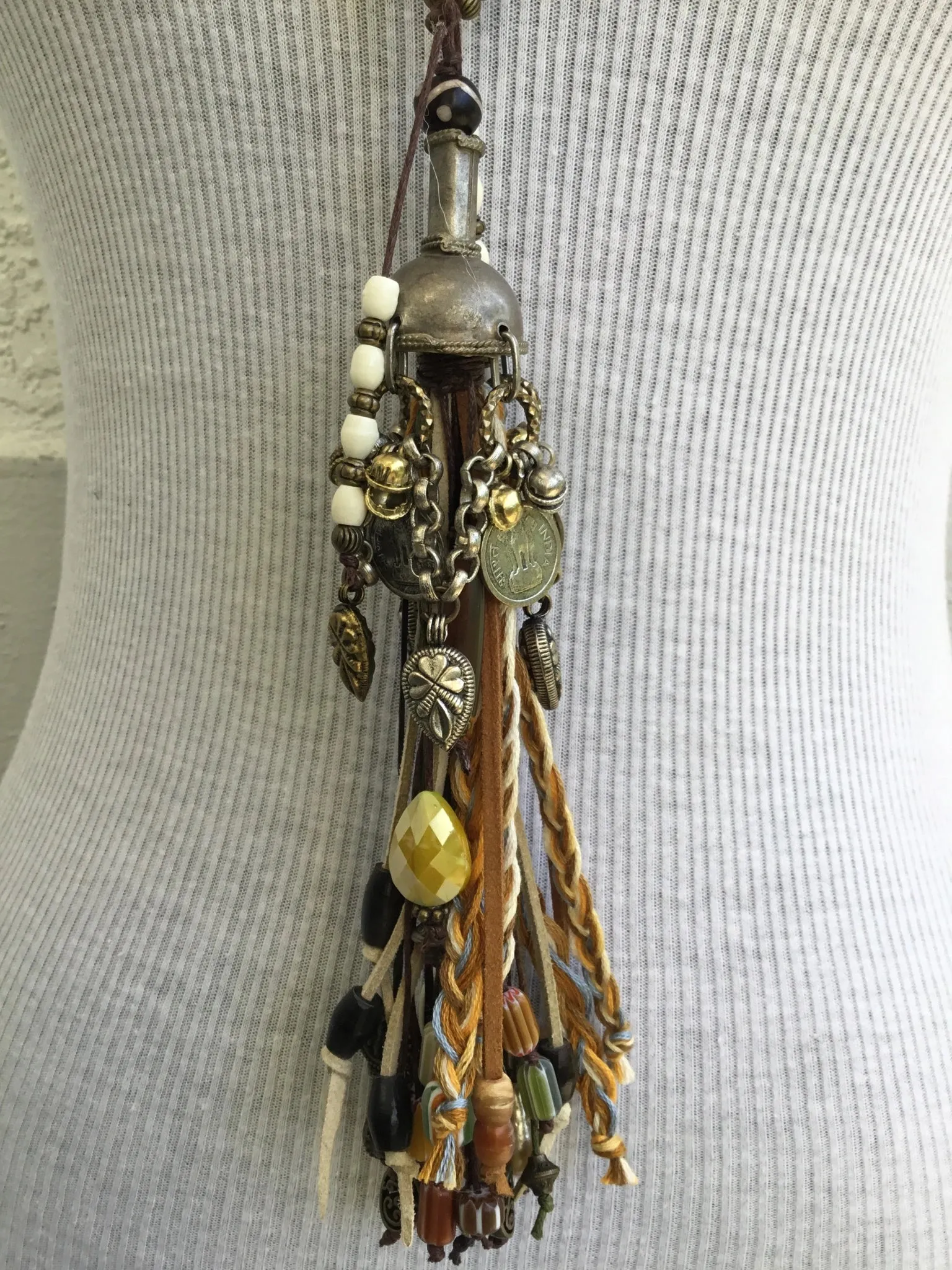 Pearl Strand with Multi Tassel - Amy Kaplan for Bourbon Cowgirl