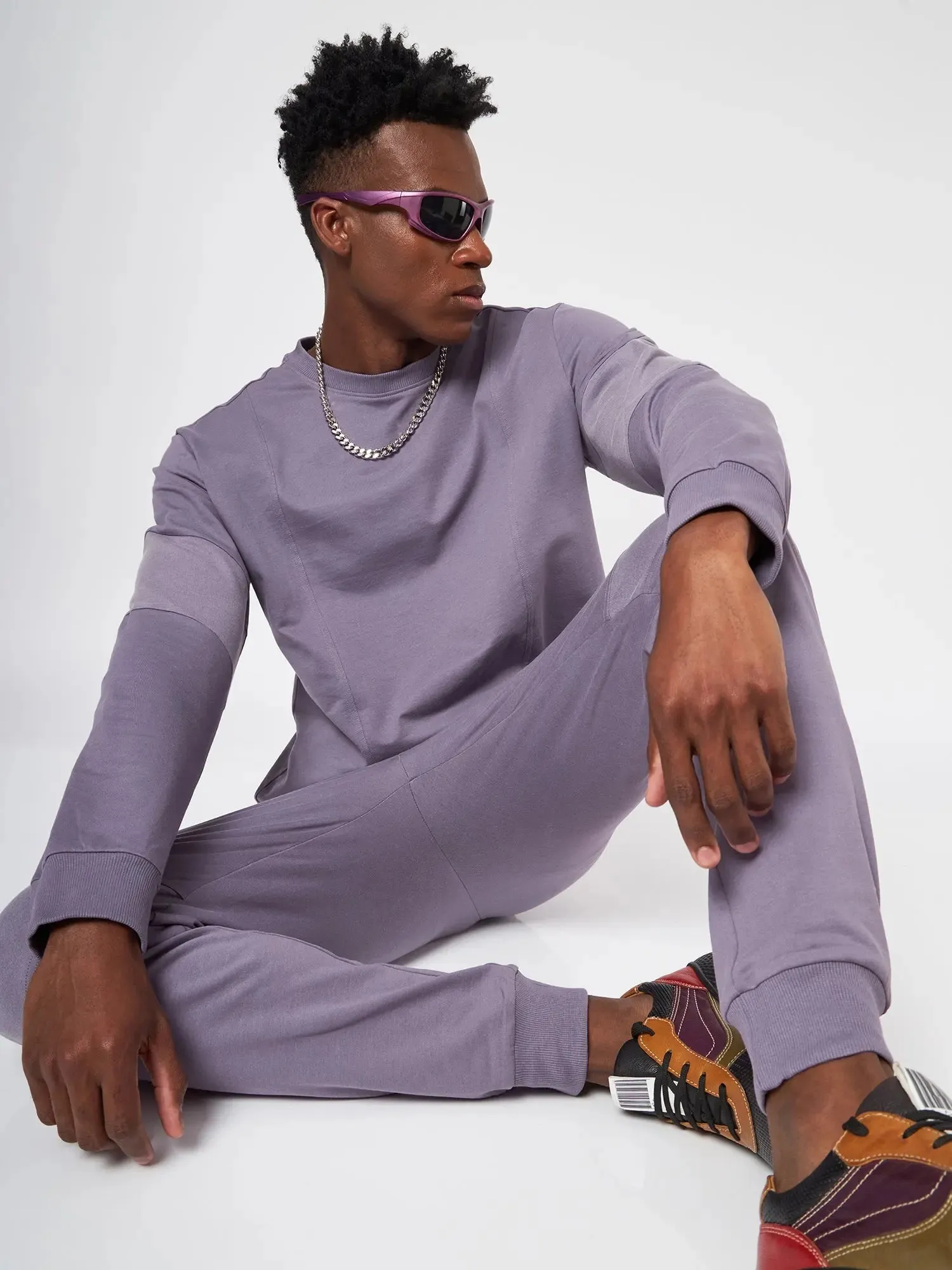 Perth Purple Patchwork Joggers