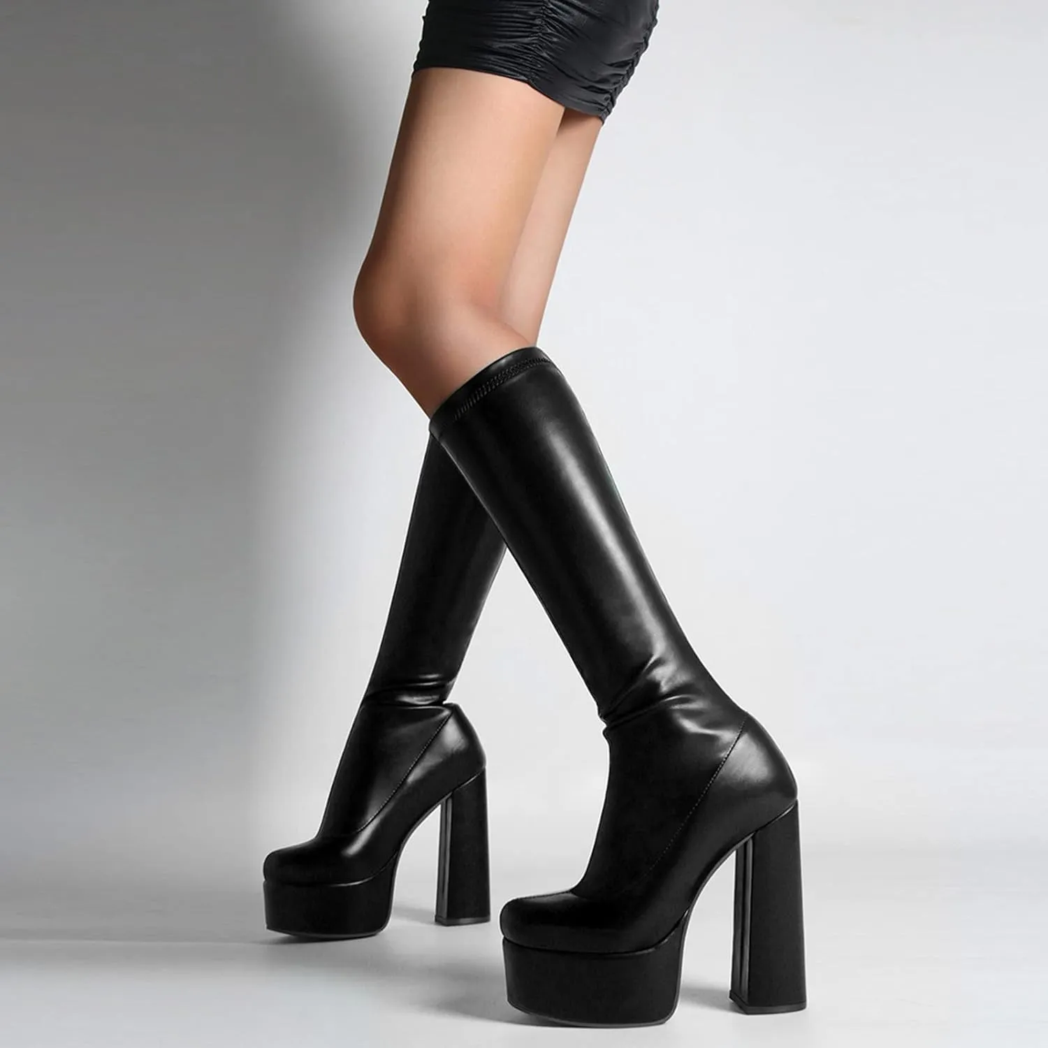 Platform Boots for Women Chunky Heel Over The Knee High Boots