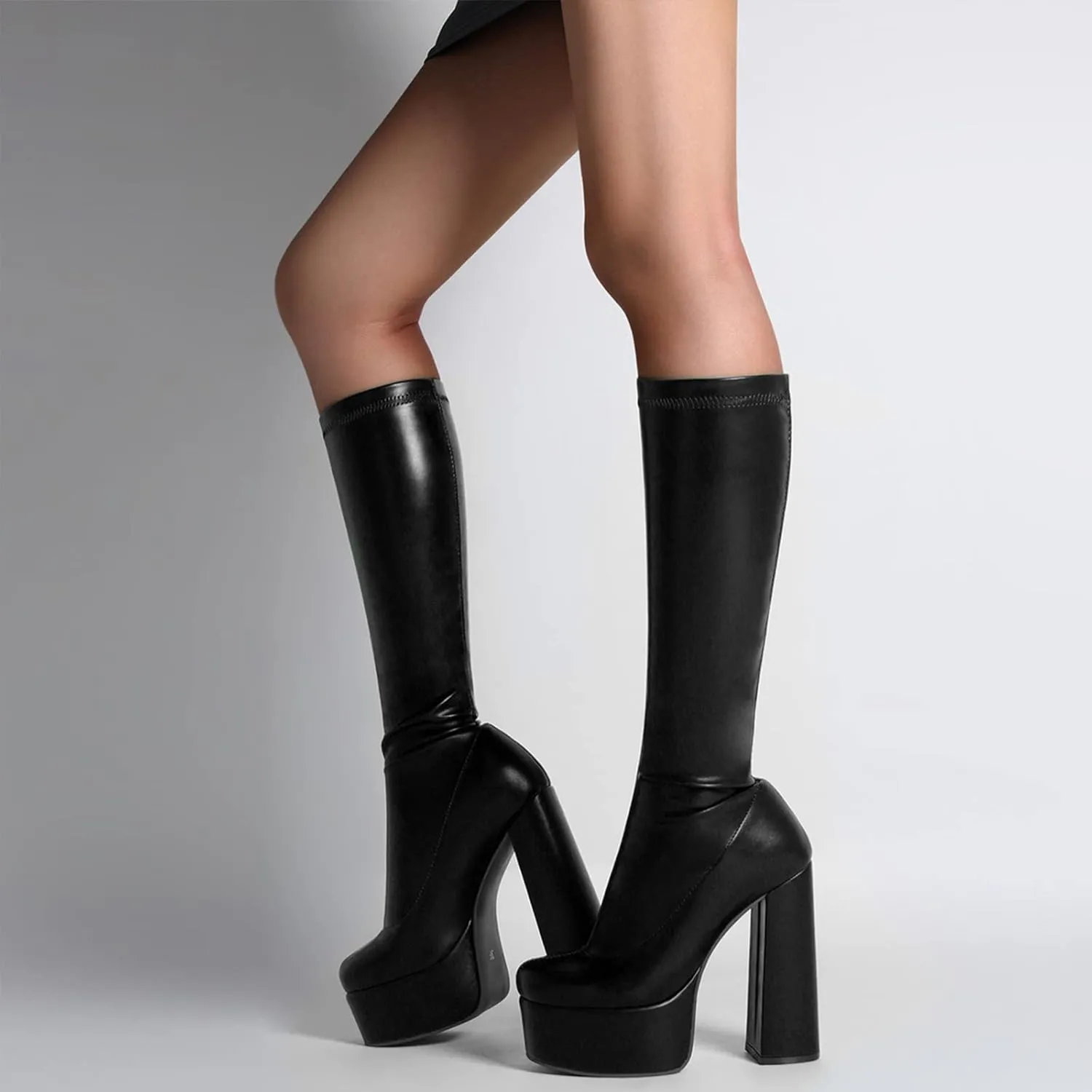 Platform Boots for Women Chunky Heel Over The Knee High Boots