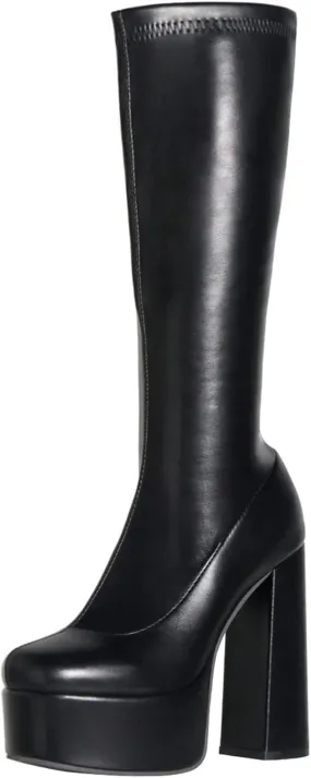 Platform Boots for Women Chunky Heel Over The Knee High Boots