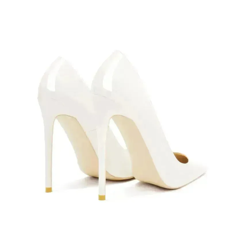 Pointed Toe Stiletto High Heels Size Patent Leather Single Shoes