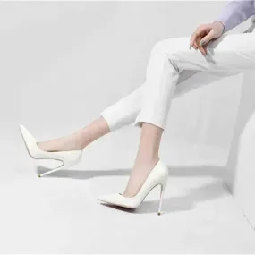 Pointed Toe Stiletto High Heels Size Patent Leather Single Shoes