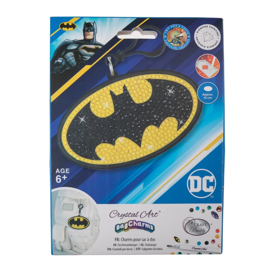 "Batman" Crystal Art Backpack Charm Kit DC