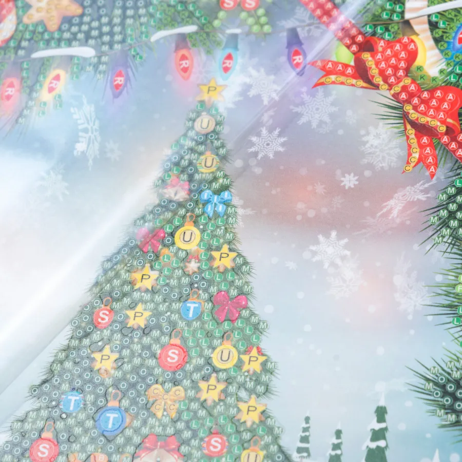 "Festive Tree" Crystal Art Card 18x18cm