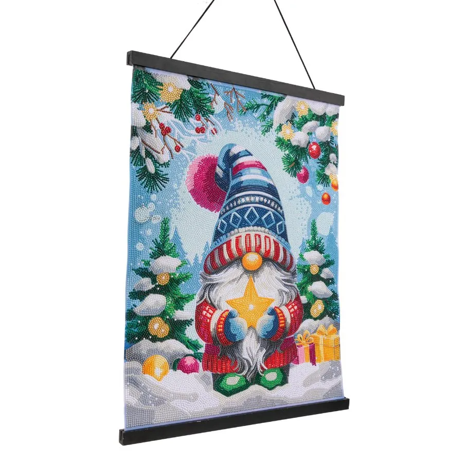 Sparkling Glittery Gonk Crystal Art Scroll Kit - 40x50cm
