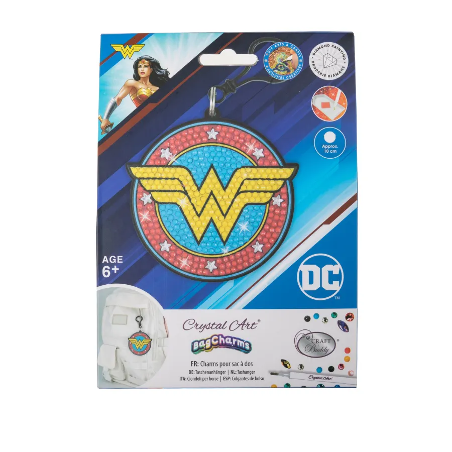 "Wonder Woman" Crystal Art Backpack Charm Kit DC
