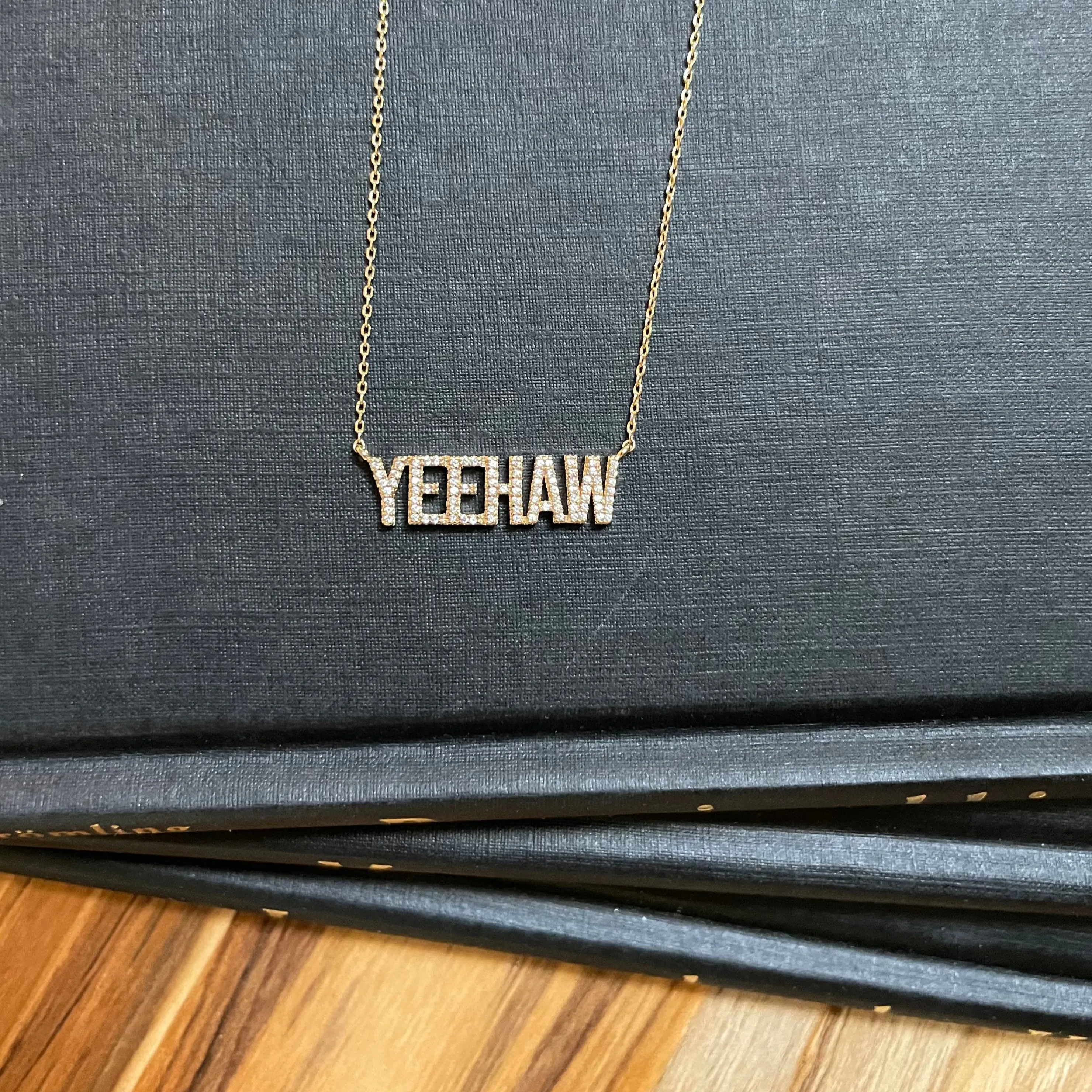 "YEEHAW" Crystal Necklace