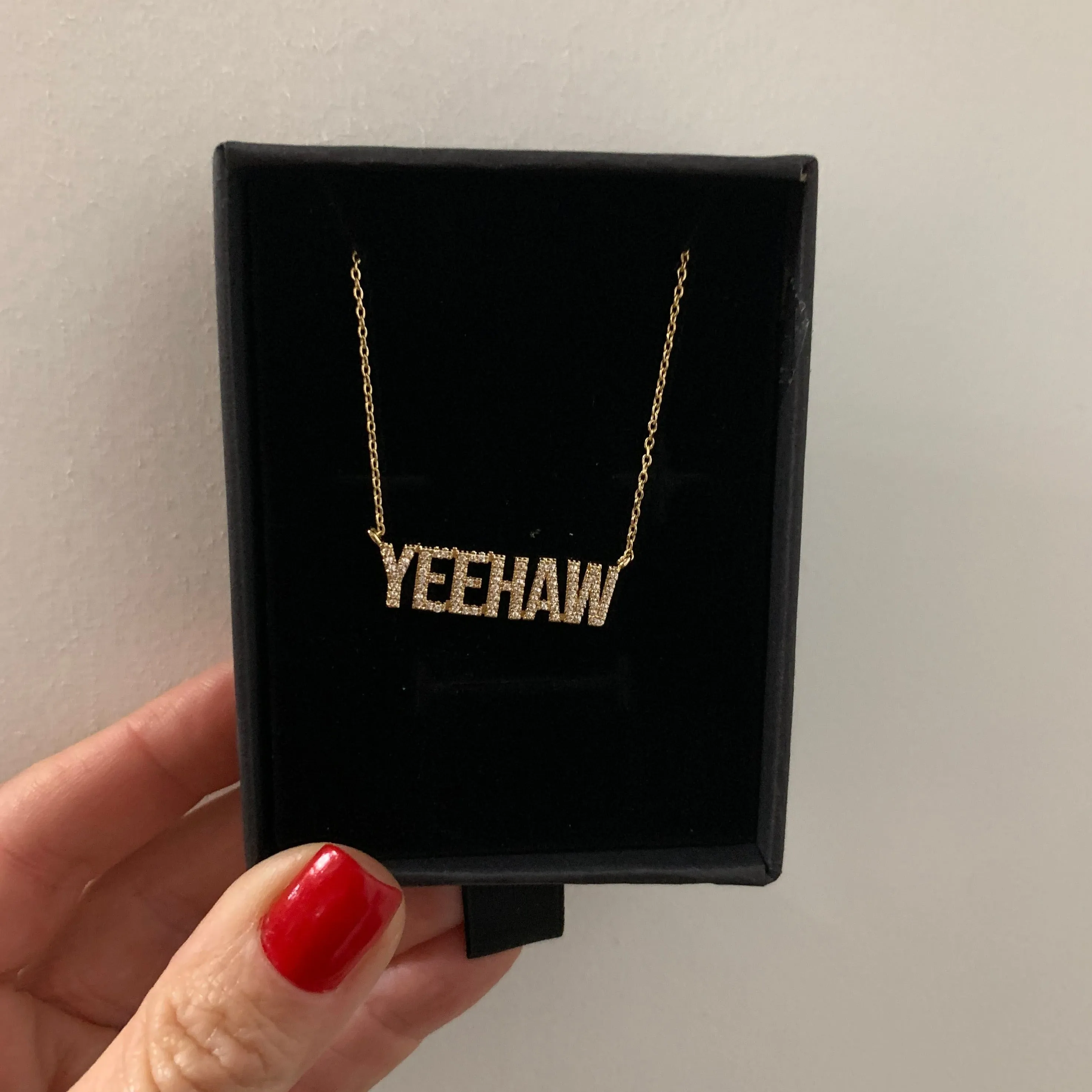 "YEEHAW" Crystal Necklace