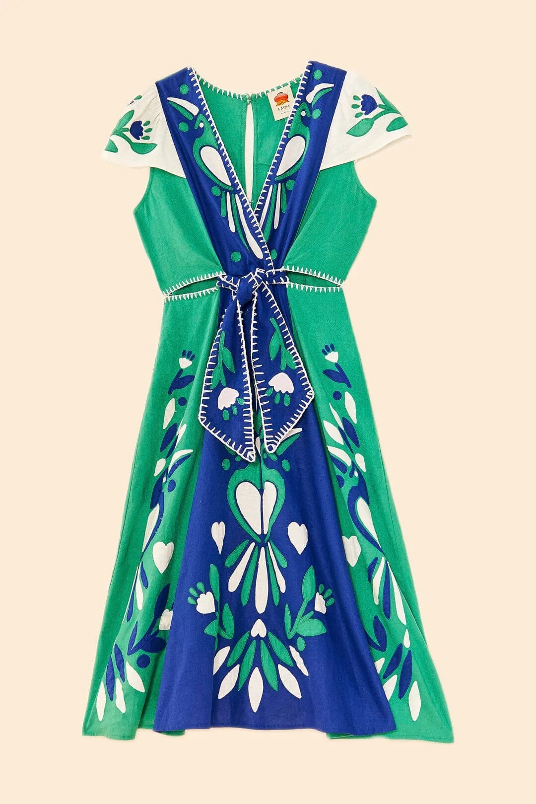 Soft Garden Patchwork Midi Dress