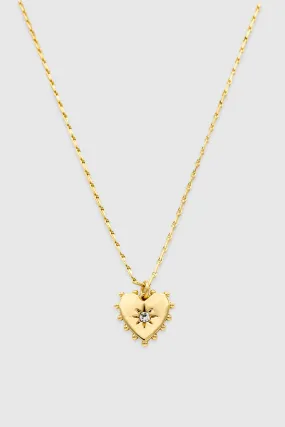 Studded Heart Necklace