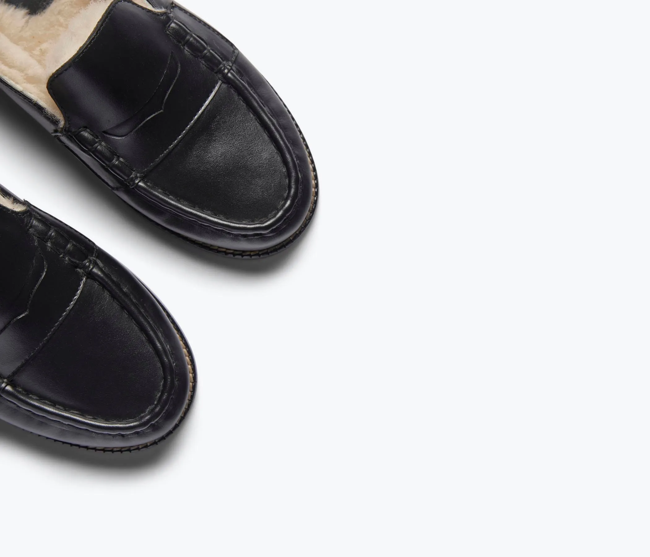 TEMI SHEARLING PENNY LOAFER MULE