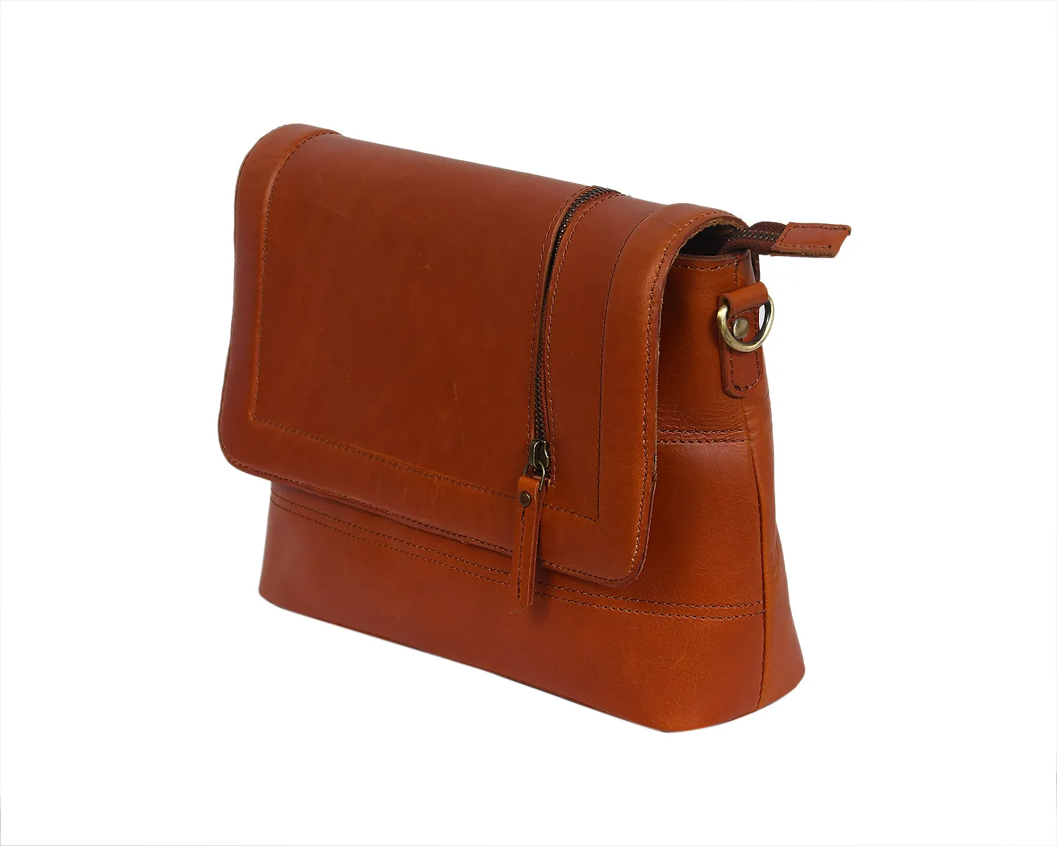 Timeless Elegance: Discover Our Brown Leather Crossbody Collection. Art: BG-1394