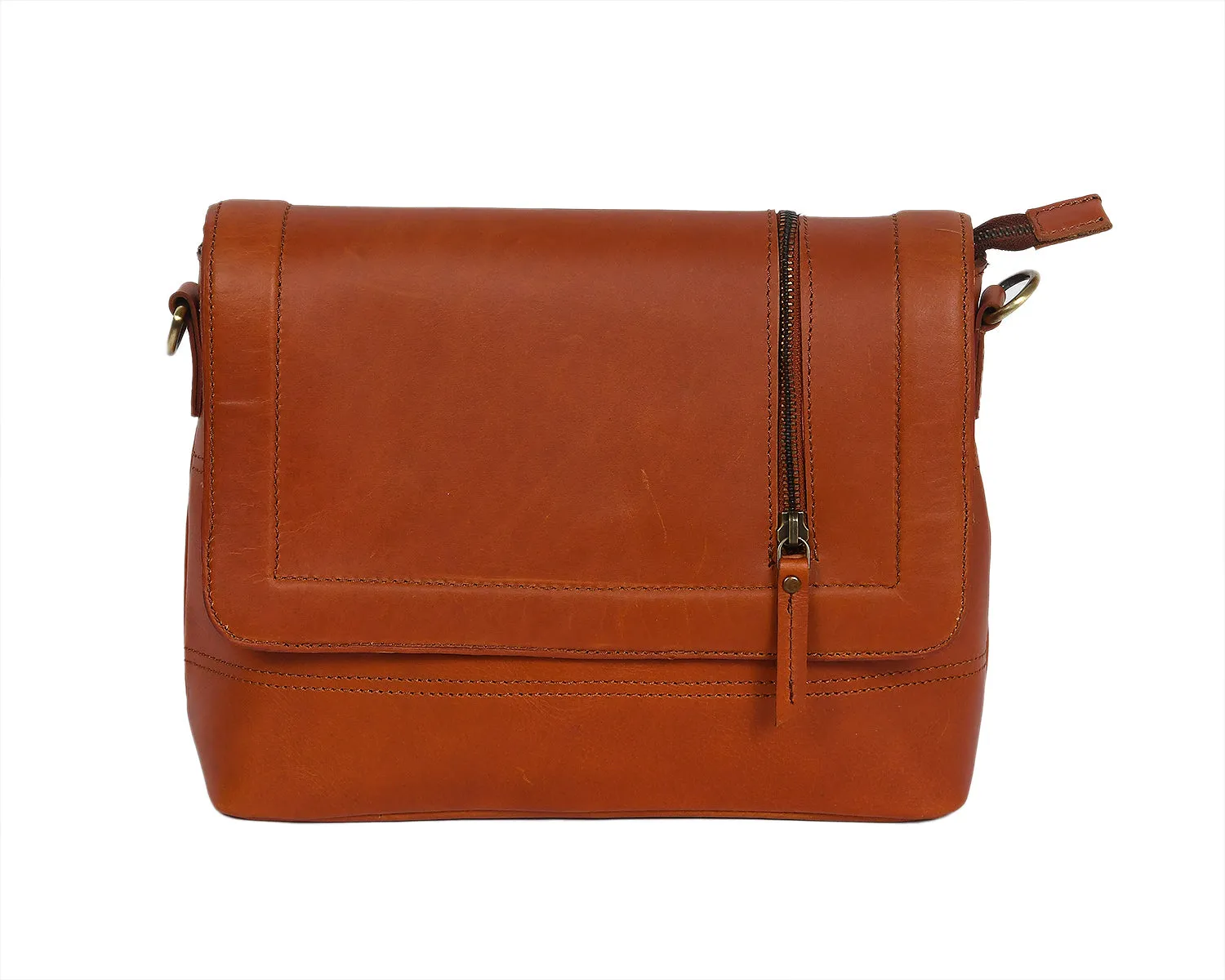 Timeless Elegance: Discover Our Brown Leather Crossbody Collection. Art: BG-1394