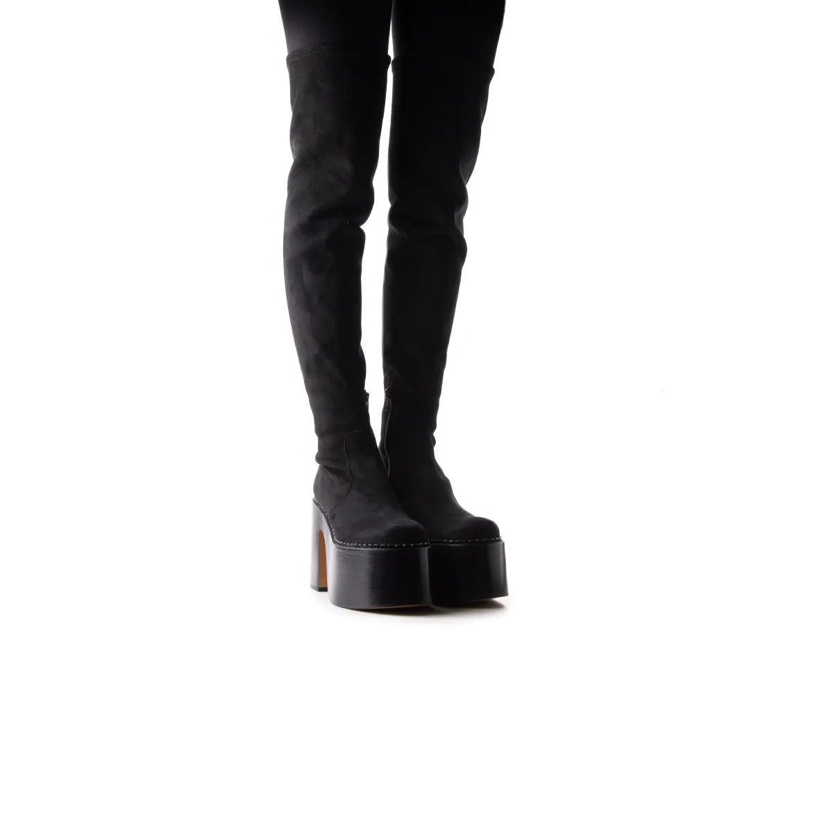 Trigger Black Suede Stretch