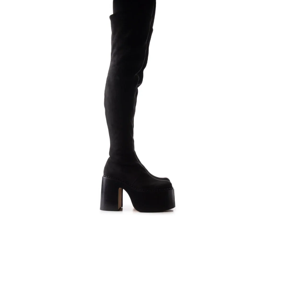 Trigger Black Suede Stretch