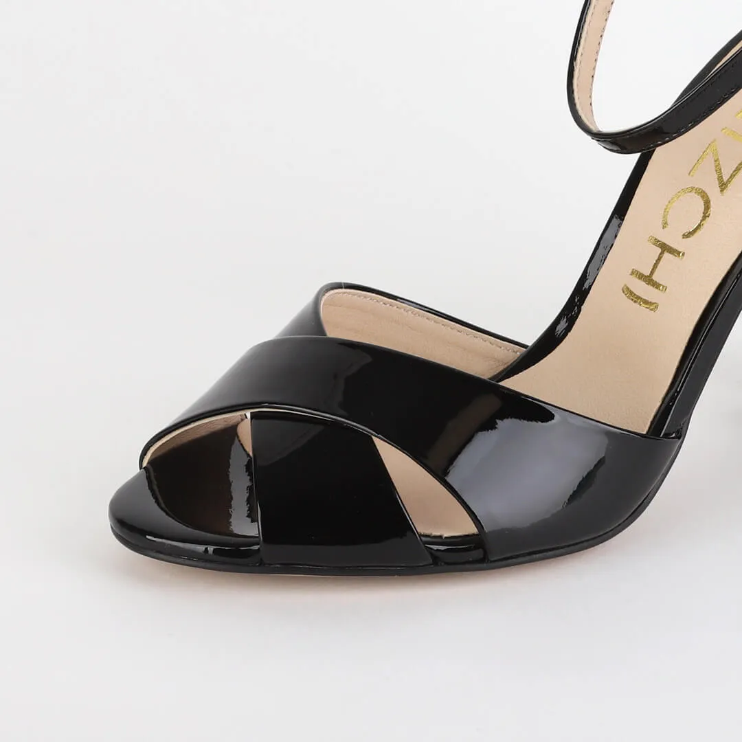 *UK size 1 - ALOVE PATENT - beige, 9cm heels