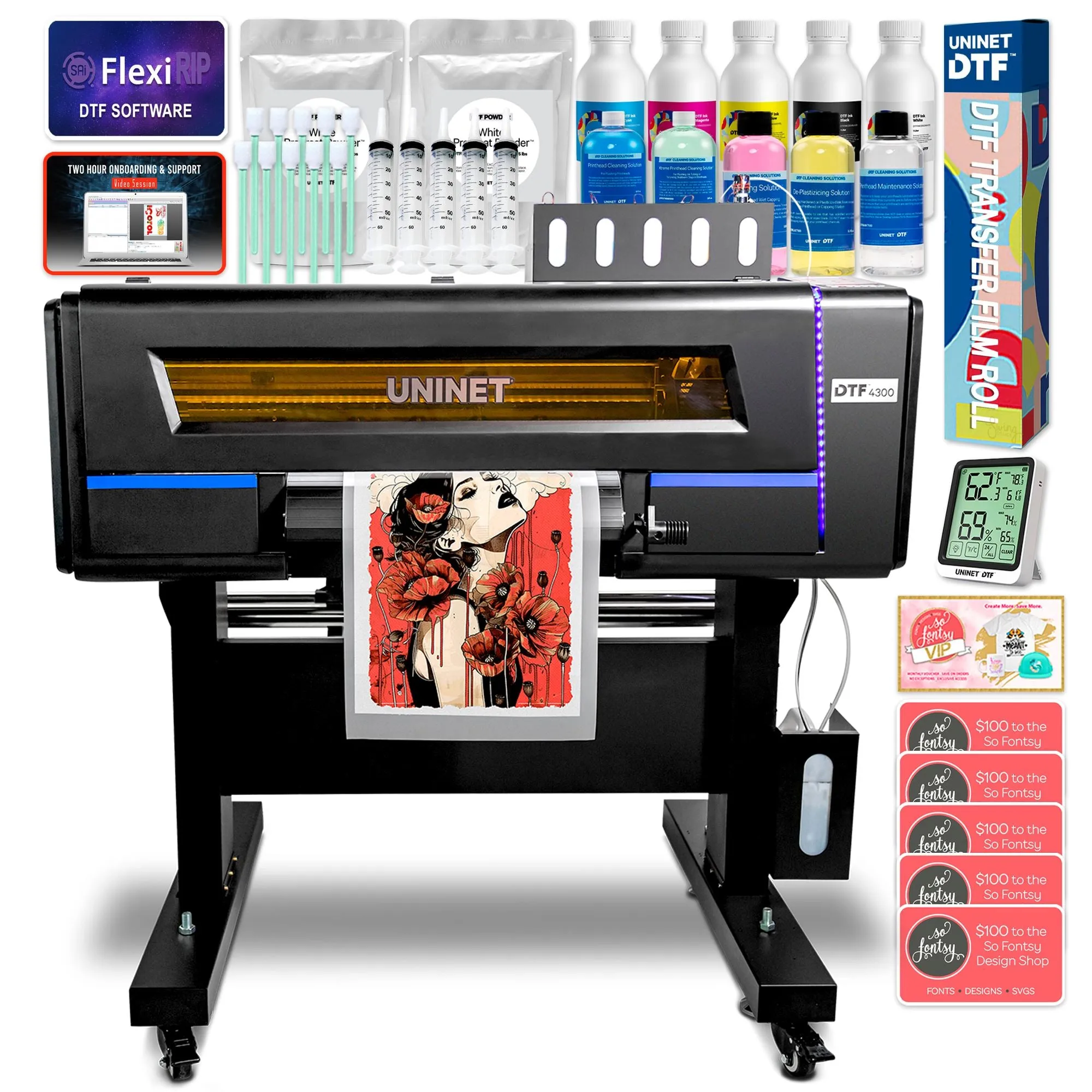 Uninet 4300 Direct To Film (DTF) Roll Printer & Training - 17"