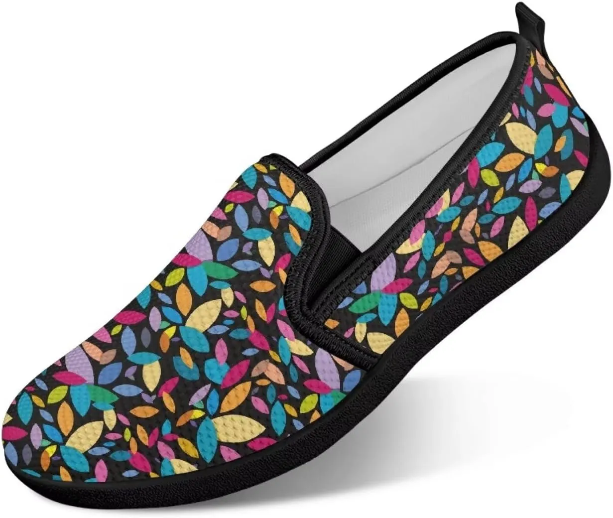 Women Comfortable Fashionable Shoes Breathable Slip On Mesh Shoes Casual Lightweight Tennis Sneakers for Jumping US 6-11 Black Sole
