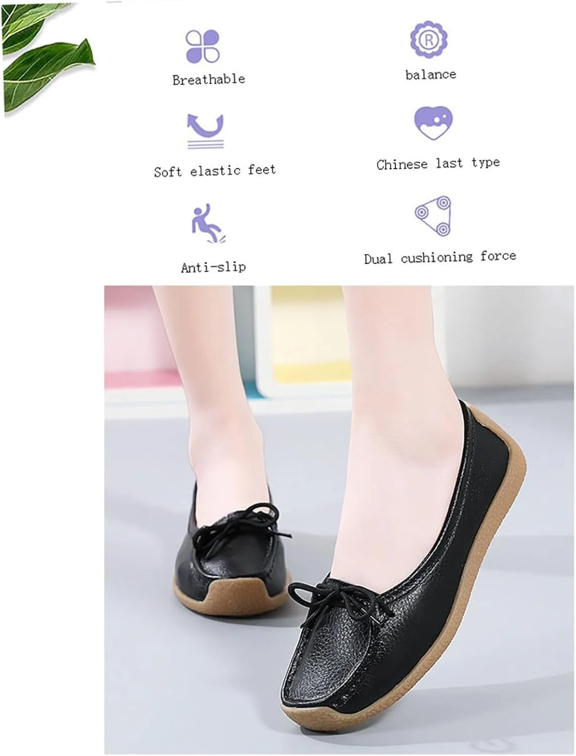 Women Non Tiring Feet Moccasins, Mother's Day Fashionable Slip-On Breathable Soft Bottom Nursing Shoes, Nurse Hospital Casual Walking Driving Shoes, for Hospital Work,Teacher