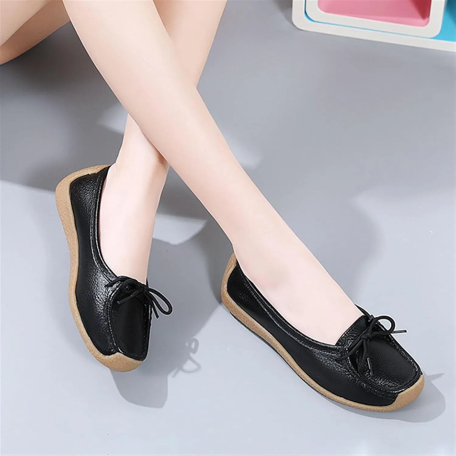 Women Non Tiring Feet Moccasins, Mother's Day Fashionable Slip-On Breathable Soft Bottom Nursing Shoes, Nurse Hospital Casual Walking Driving Shoes, for Hospital Work,Teacher