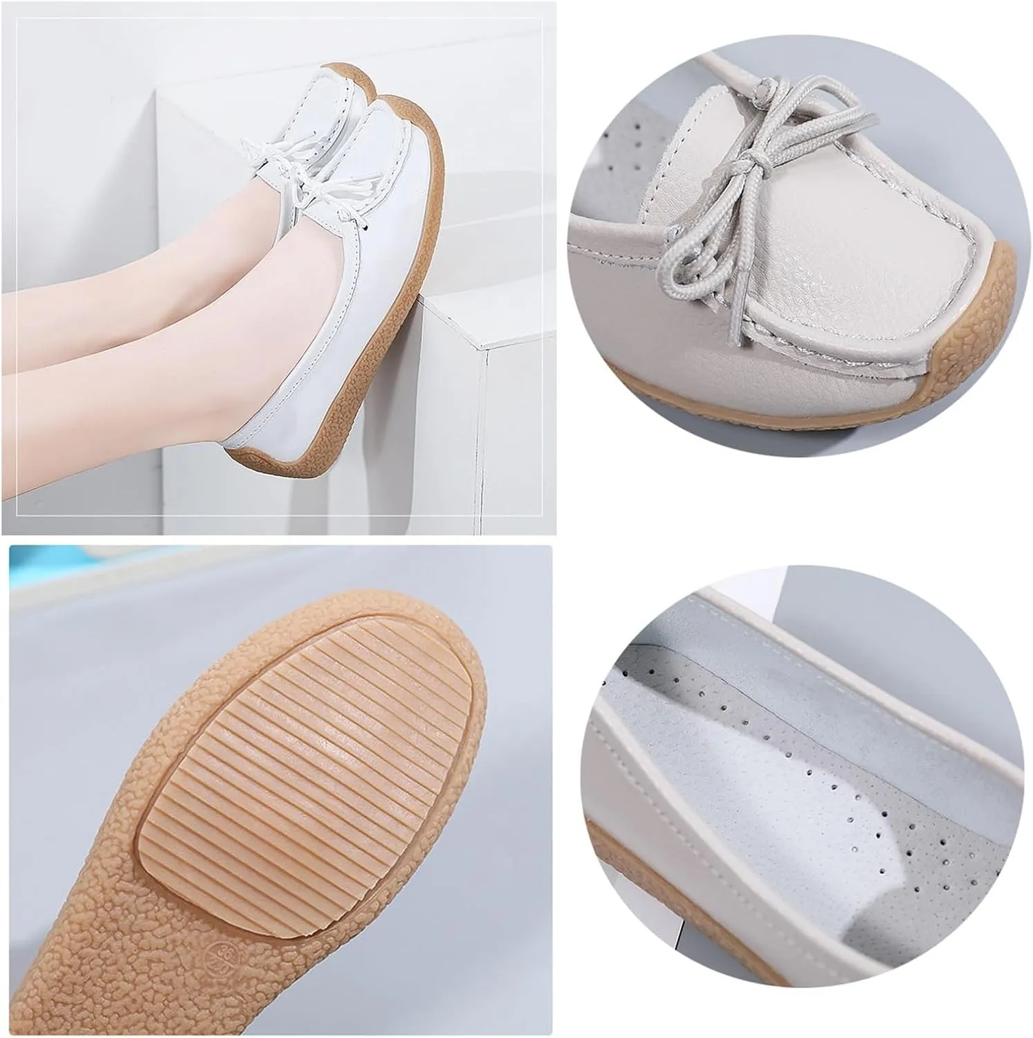 Women Non Tiring Feet Moccasins, Mother's Day Fashionable Slip-On Breathable Soft Bottom Nursing Shoes, Nurse Hospital Casual Walking Driving Shoes, for Hospital Work,Teacher