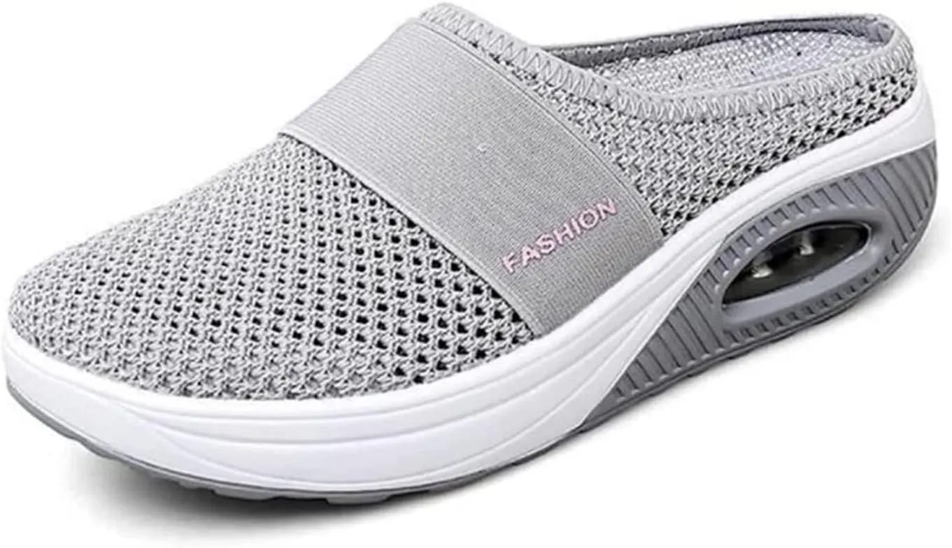 Women's Air Cushion Slip On Walking Shoes Comfortable Mesh Fashionable Women's Walking Shoes Orthopedic Diabetic Slippers