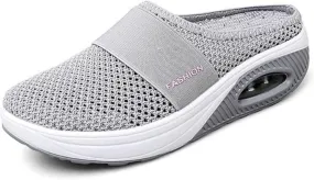 Women's Air Cushion Slip On Walking Shoes Comfortable Mesh Fashionable Women's Walking Shoes Orthopedic Diabetic Slippers