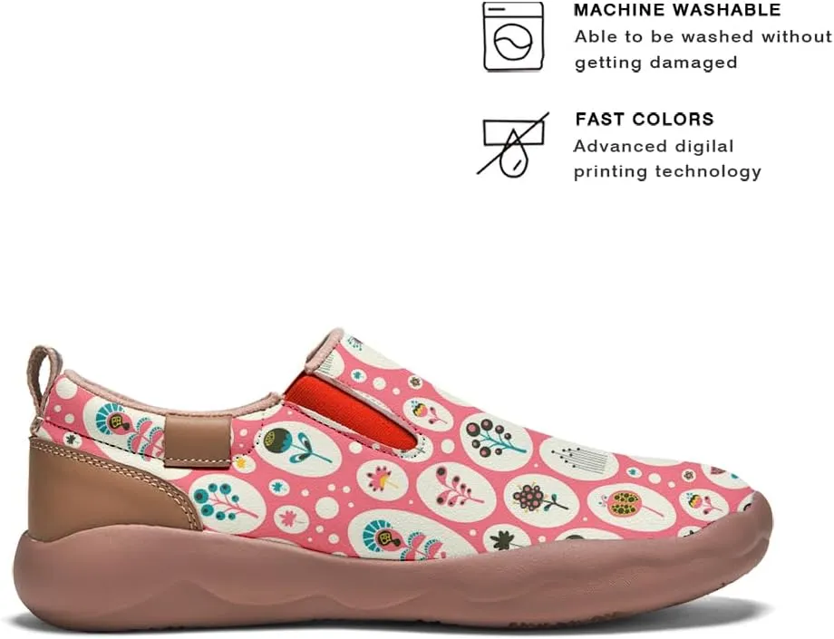 Women's Slip-On Loafers Art Painted Ladies Walking Shoes Lightweight Comfort Fashion Travel Sneaker Ethnic Patchwork Print